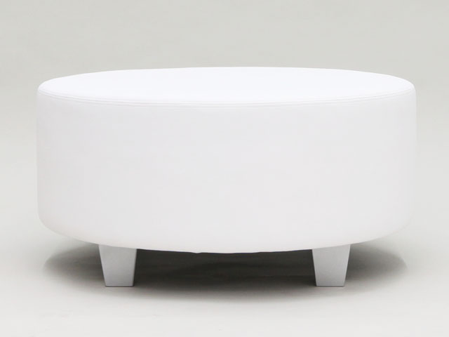 Hocker rund White weiß